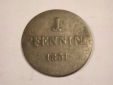 J03  Bayern  1 Pfennig 1831 in s/f.ss  Originalbilder