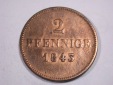 J03  Bayern  2 Pfennig 1843 in ss+ l.geputzt   R  Originalbilder