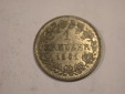 J03  Bayern  1 Kreuzer  1861 in vz/vz-st   Originalbilder