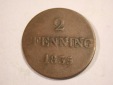 J03  Bayern  2 Pfennig 1835 in s/ss  Originalbilder
