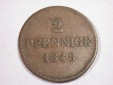 J03  Bayern  2 Pfennig 1848 in f.ss   Originalbilder