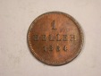 J03  Bayern  1 Heller  1854 in f.vz  Originalbilder