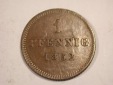 J03  Bayern  1 Pfennig 1852 in ss-vz  Originalbilder
