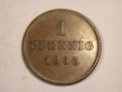 J03  Bayern  1 Pfennig 1853 in ss+  Originalbilder
