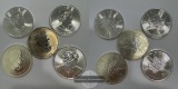 Kanada 5x 5 Dollar  2020/2011  Maple Leaf   FM-Frankfurt    Fe...