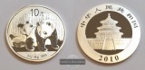 China 10 Yuan 2010 Panda   FM-Frankfurt  Feinsilber: 31,1g