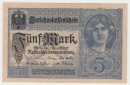 Ro. 54 c, 5 Mark vom 01.08.1917, R.17287455, kassenfrische Erh...