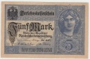 Ro. 54 b, 5 Mark vom 01.08.1917, Q.19960413, kassenfrische Erh...