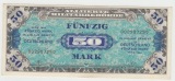US-Druck, Ro. 205 a, 50 Mark 1944, 002987250, leicht gebraucht II