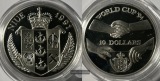 Niue  10 Dollar  1991  Fußballweltmeisterschaft - Händedruck...