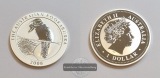 Australien  1 Dollar 2008 Kookaburra   FM-Frankfurt  Feinsilbe...