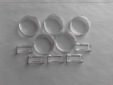 5 Stück Münzkapseln Münzdosen 45mm mit Ständer/Fuß für F...