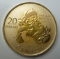 Kanada 20 Dollars 2013 Weihnachtsmann Silber vergoldet