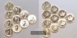 Kanada 5 Dollar 2007 Maple Leaf 10 Münzen LOT FM-Frankfurt  F...