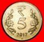 Ⰶ KORRRUPTIONSSYMBOL (2011-2019): INDIEN ★ 5 RUPEE 2017 DI...