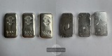 3x 100g Silberbarren Bunker 47 FM-Frankfurt Feinsilber: 313g