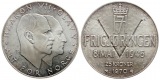 Norwegen: Olav V., 25 Kroner 1970, 29,00 gr. 875er Silber 25,3...