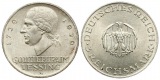 Weimarer Repuplik: 3 Mark 1929, A auf Lessings 200. Geburtstag...