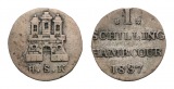 Altdeutschland; Hamburg; Kleinmünze 1837