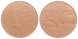 Nauru: Elisabeth II.,  1/2 Dollar 2018, rotes Titan, stgl, SEL...