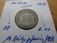Kaiserreich 10 Pfennig 1898 -F- Jaeger 13. ss-vz