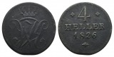 Altdeutschland; Hessen; Kleinmünze 1826