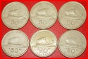 Ⰶ SET SCHIFF HOMER: GRIECHENLAND ★ 50 DRACHMEN 1986-2000 6...