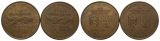 2x Medaille; Hamburg; Elbtunnel; westliche Umgehung 1975; uned...