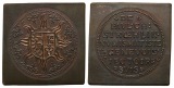 Plakette; Schweiz; Genf; unedel; H 36,54 mm x B 36,35 mm; 12,25 g