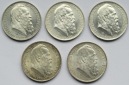 Kaiserreich: Bayern, 3 Mark Luitpold (Jaeger 49), 1911, 5 Stück