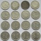 Weimarer Republik: 16 verschiedene Jahrgänge 50 Pfennig Nickel