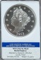 USA,1913 Liberty Head Nickel Replica (versilbert) gekapselt