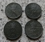 Dänemark 1 Öre 1964, 1965, 1966 und 1967, besser