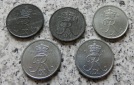Dänemark 1 Öre 1968, 1969, 1970, 1971 und 1972, besser