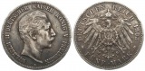 Kaiserreich, Preussen: Wilhelm II, 5 Mark 1903, 27,78 gr. 900e...