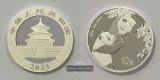 China 10 Yuan 2023 Panda KM#2750 FM-Frankfurt Feinsilber: 29,97g