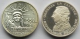 Frankreich: 2 x 100 Francs Piedforts (1986 + 1987), zusammen 5...