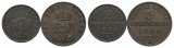 Altdeutschland; 2 Kleinmünzen 1864 / 1858