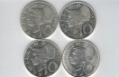 10 Schilling 1970 1971 1972 1973 silber á 4,8g fein Österrei...