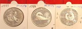 Kanada, Dollar 1983+86 und 88, Elizabeth II 70,05g 500er Silbe...