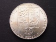 Tschechoslowakei 50 Kronen 1991 Pistani stgl Silber KM155