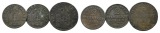 Altdeutschland; 3 Kleinmünzen 1854/1853/1859