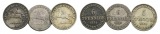 Altdeutschland; 3 Kleinmünzen 1851/1849/1850