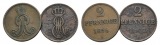 Altdeutschland; 2 Kleinmünzen 1856/1847