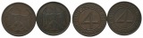 Deutsches Reich; 2 Kleinmünzen 1932