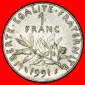 Ⰿ SONNE (1960-2001): FRANKREICH ★ 1 FRANC 1991! SÄER FEHL...