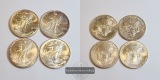 USA 1 Dollar American Silver Eagle LOT 4 Münzen (1989 - 1992)...