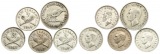 Neuseeland: Lot von 5 Kursmünzen, Georg VI. 4 x Silber!, sieh...