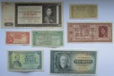 Tschechoslowakei/Ukraine: Lot aus sieben verschiedenen Banknoten