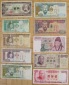 Ostasien: Lot aus zehn verschiedenen Banknoten